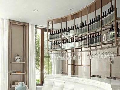 Weinmöbel Hängeregal Weinregal Flaschenregal Weinarchiv Weinglashalter