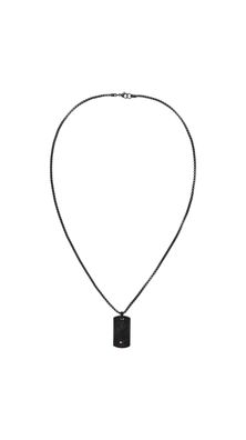 Tommy Hilfiger Herren Halskette mit Anhänger 2790629 Edelstahl, schwarz beschichtet