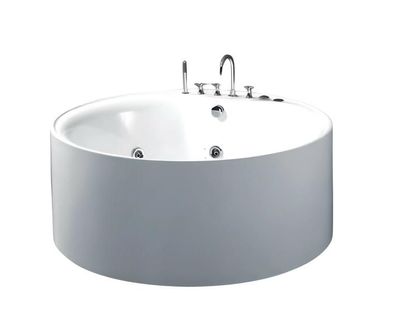 Massagebad Whirlpool Whirlwanne Hot Tub Blubberbad Hydromassagewanne 135x135 cm