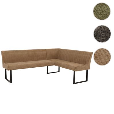 Eckbank HWC-O82, Öko-Tex (310g/m²) Chenille Stoff/Textil Metall 210x159cm