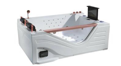 Hydromassagewanne Whirlwanne Whirlpool Blubberbad Spa-Bad Sprudelbad 195x130 cm