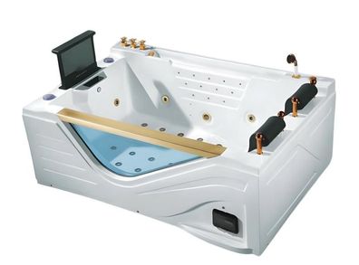 Badewanne Whirlpool Blubberbad Hydromassagewanne Spa-Bad Whirlwanne 195x130 cm