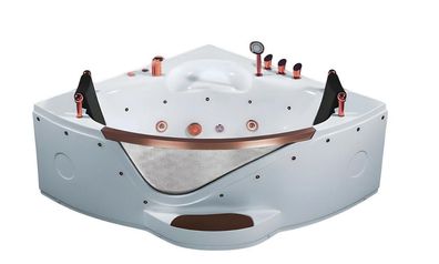 Wellnesswanne Whirlpool Hydromassagewanne Massagewanne Komfortwanne 150x150 cm