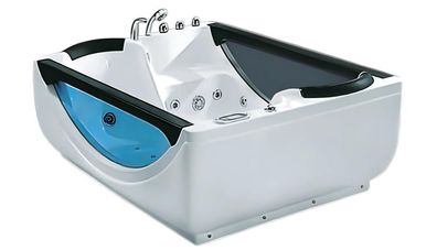 Massagebad Whirlpool Whirlwanne Hot Tub Blubberbad Hydromassagewanne 180x130 cm