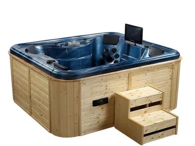 Massagebad Hydromassagewanne Whirlpool Whirlwanne Blubberbad 210x180 cm