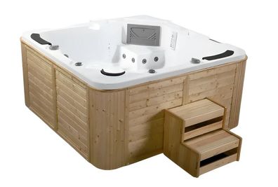 Spa Whirlpool Whirlwanne Massagebecken Sprudelbad Hydromassagewanne 200x200 cm