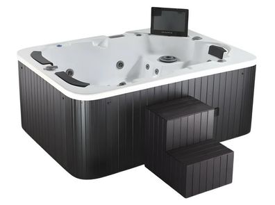 Whirlwanne Whirlpool Blubberbad Hydromassagewanne Spa-Bad Sprudelbad 215x160 cm