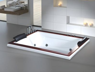 Whirlwanne Whirlpool Blubberbad Hydromassagewanne Spa-Bad 180x150 cm