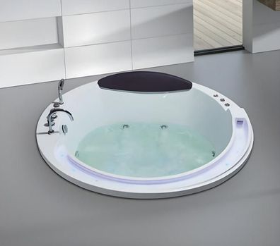 Whirlpool Blubberbad Hydromassagewanne Spa-Bad Whirlwanne 180x180 cm