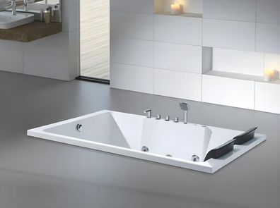 Whirlpool Massagebadewanne Spa-Bad Sprudelbad Einbaubadewanne 180x120 cm