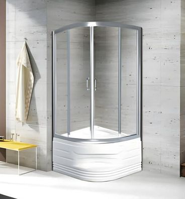 Dusche Eckdusche Duschtür Schiebetür Duschabteil Duschraum 90x90 cm