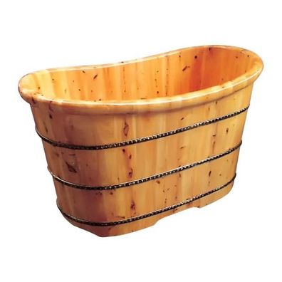 Badewanne Holzbadewanne Holzzuber Bad Entspannungsbad Badezuber 120x65 cm