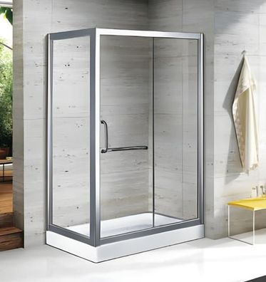 Design-Dusche Komfortdusche Duschkabine Schiebetür Duschabtrennung 130x100 cm