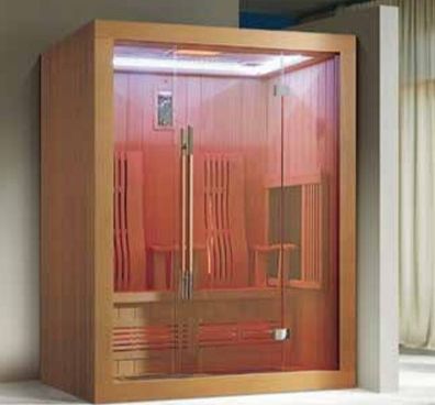 Infrarotsauna Saunakabine Sauna Lichtsauna Trockensauna Saunaraum 150x200 cm
