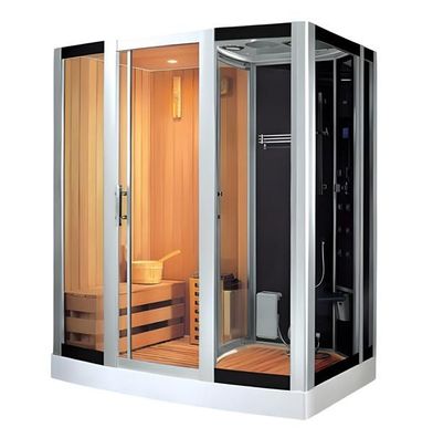 Kombisauna Wellnesskabine Wellnessdusche Hydromassage-Dusche 180x120 cm