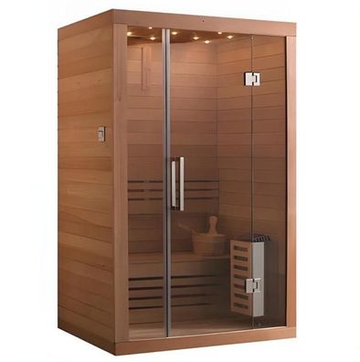 Massivholzsauna Naturholzsauna Holzsauna Sauna Wellnesssauna 150x100 cm
