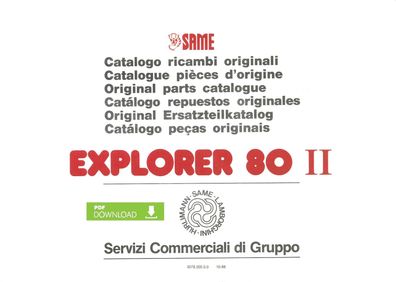 Ersatzteilliste für den Same Schlepper Explorer 80 II