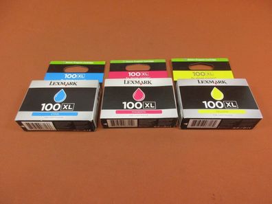 Original Lexmark 100XL C/M/Y OVP , intenpatrone, Druckerpatrone, nk cartridge