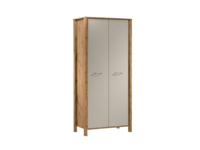 Garderobenschrank mit Kleiderstange Regal Holzschrank Kleiderschrank