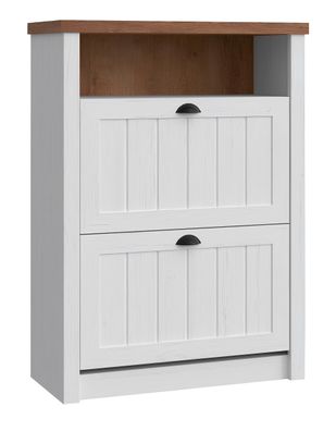 Schuhschrank mit Klappen Schuhkippschrank Kommode Doppelfach Schuhmöbel