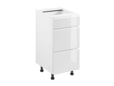 Schubladenschrank Unterschrank Schubladenelement 3 Schubladen Hochglanz