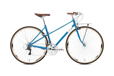 Creme Cycles Echo Mixte Solo Antibes 28&quot; Trapez Retrobike & Cruiser in Blau