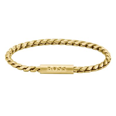 Boss Herren Armband 1580696 Edelstahl, Gold plattiert