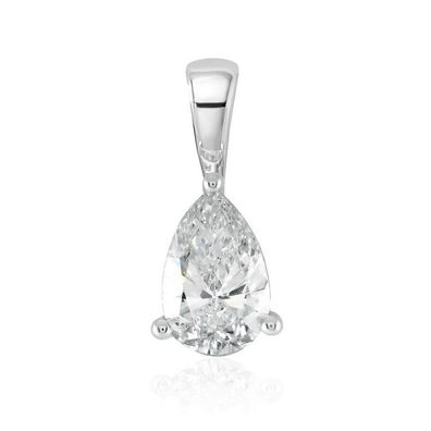 Anhänger - Weißgold 585 - Labordiamant 1,01ct Pear