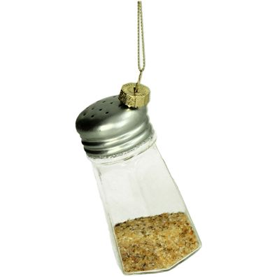 Christbaumschmuck Glas 9cm Salzstreuer Figur Transparent