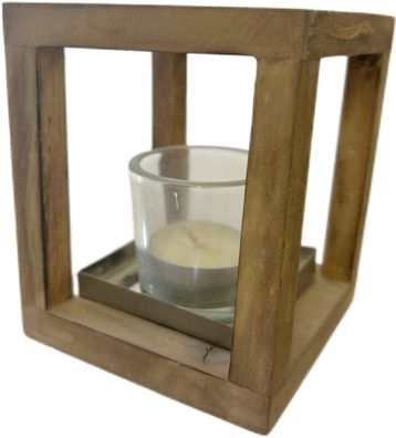 Deko-Laterne Naturholz