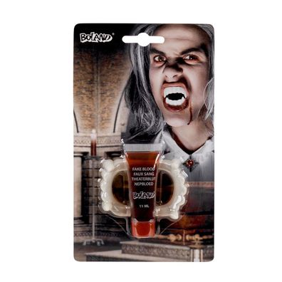 Vampir-Set Zähne und Blut Boland
