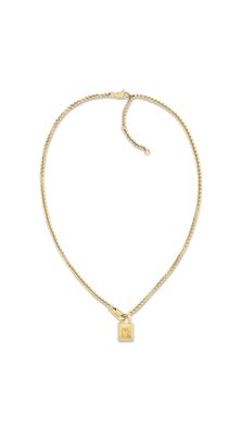 Tommy Hilfiger Damen Halskette mit Anhänger 2780941 Edelstahl, Gold plattiert