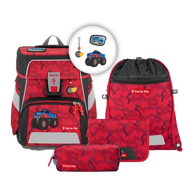 Step by Step SPACE Schulranzen-Set "Monster Truck Rocky", 5-teilig