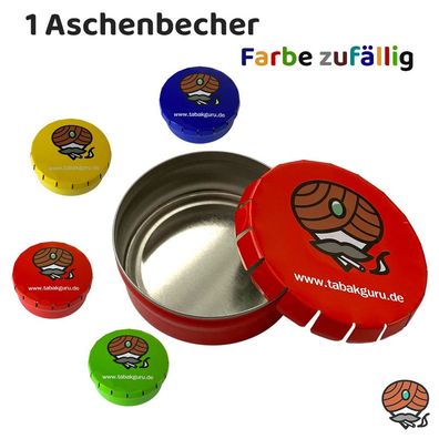 Taschenaschenbecher aus Metall für unterwegs, 5cm (Farbe nicht wählbar)