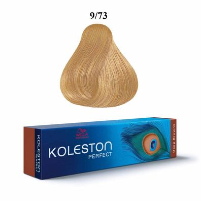Koleston Perfect Permanent Haarfärbemittel 9/73 Hellblond Golden Chestnut 60ml