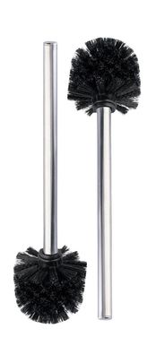 2x Edelstahl WC Bürste schwarz Ersatz Toilettenbürste Klobürste Ersatzbürste