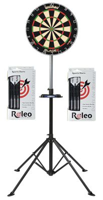 Steeldart Set Dartscheibe Winmau Blade 6 + Dartständer + 2 Satz Dartpfeile