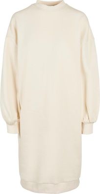 Urban Classics Damen Ladies Organic Oversized Midi Crewneck Dress Whitesand