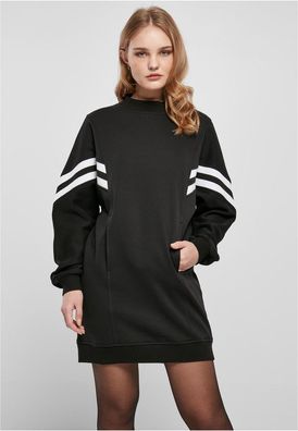 Urban Classics Damen Kleid Ladies Oversized College Sweat Dress Black