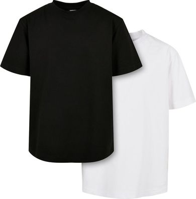Urban Classics Jungen T-Shirt Boys Tall Tee 2-Pack Black+White
