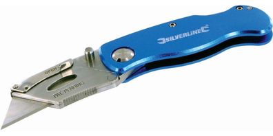 Silverline Trennwerkzeug Einhandmesser und 10 Ersatz-Universalklingen 90 mm