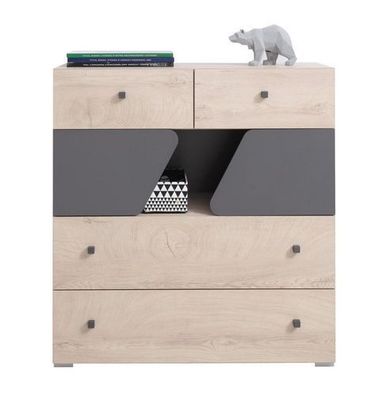 Kommode DELTA DL11 Schubladenschrank mit 1 Tür 4 Schubladen Schrank