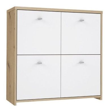 Kommode Best Chest SQNK221 Schrank 2 Türiger Artisan Eiche Weiß