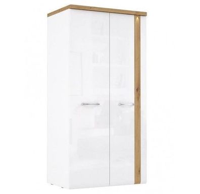 Kleiderschrank Tuluza TUZS821B 2 Türiger Drehtürenschrank LED Schrank