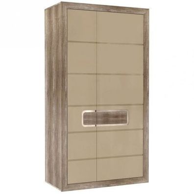 Kleiderschrank Tiziano TZSR721R Schrank, 2 Türiger Drehtürenschrank Wohnzimmerschrank