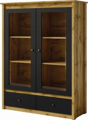 Vitrine LUNA LN4 Vitrinenschrank Wohnzimmerschrank