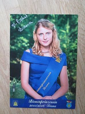 Bienenprinzessin 2015/2016 Diana I. - handsigniertes Autogramm!!!
