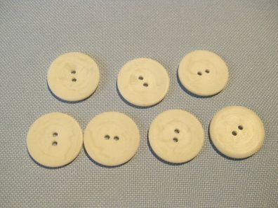 1 Kunststoffknopf wollweiß matt 23x3mm 2Loch a 2mm Nr 64/7