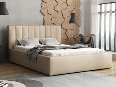 Polsterbett Ideal mit Gerolltes Lattenrost Doppelbett Modern Schlafzimmer