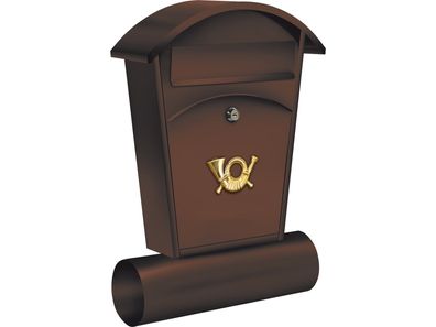 Briefkasten 480x280x80mm braun